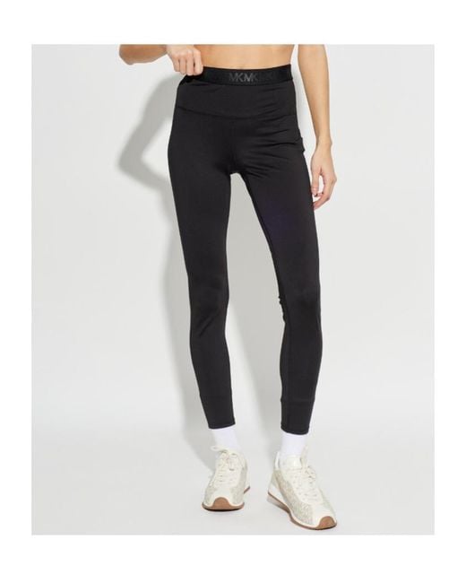 Michael Kors Black Michael Logo Waistband Stretch Leggings