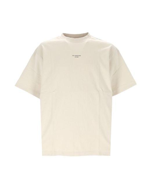Drole de Monsieur White Drôle De Monsieur Slogan Printed Crewneck T-Shirt for men