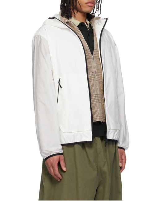 Moncler White Granier Zip-Up Hooded Jacket for men