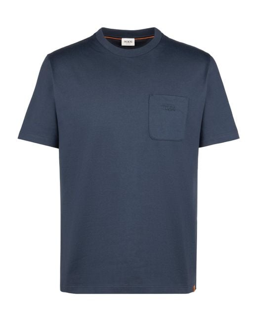 Tod's Blue Short-Sleeved T-Shirt for men