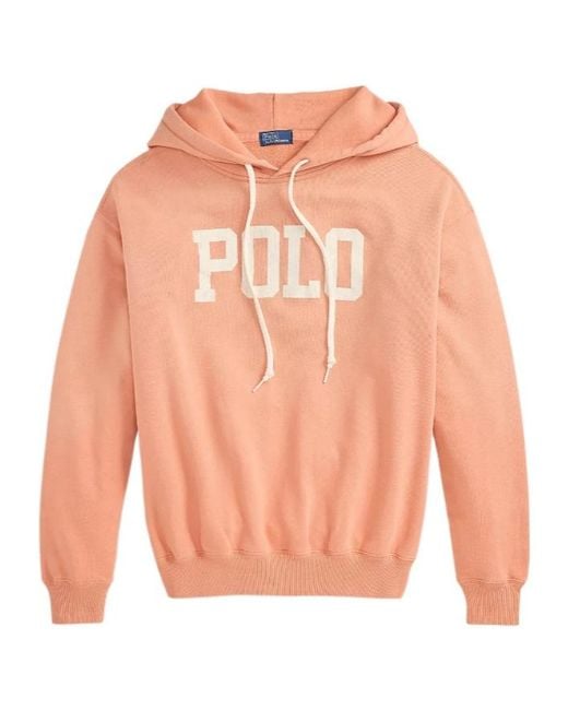 Polo Ralph Lauren Pink Logo Printed Hoodie