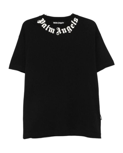 Palm Angels Black Logo T-Shirt for men