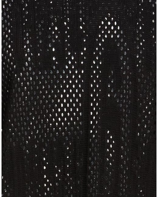MM6 by Maison Margiela Black Lightweight Short-Sleeve Knit Sweater