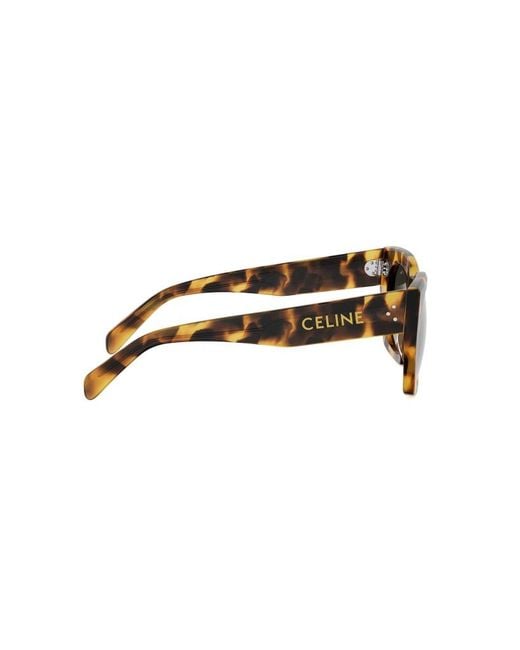 Céline Multicolor 3 Dots Havana Square Sunglasses
