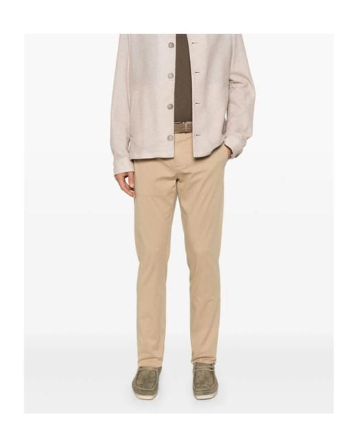Canali Natural Gabardine Trousers for men