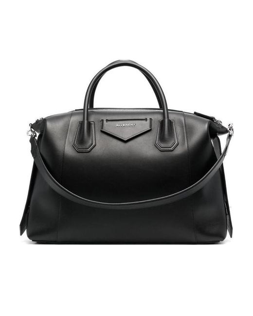 Givenchy Black Logo-Plaque Tote Bag