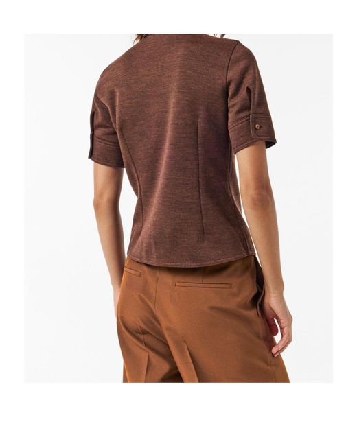 Gucci Brown Short-Sleeve Patterned Shirt