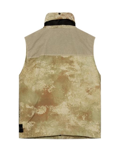 Stone Island Green High-Necked Sleeveless Vest for men