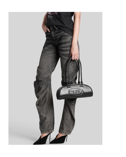 DIESEL Gray D-Twisty-Fsj Logo Patch Jeans