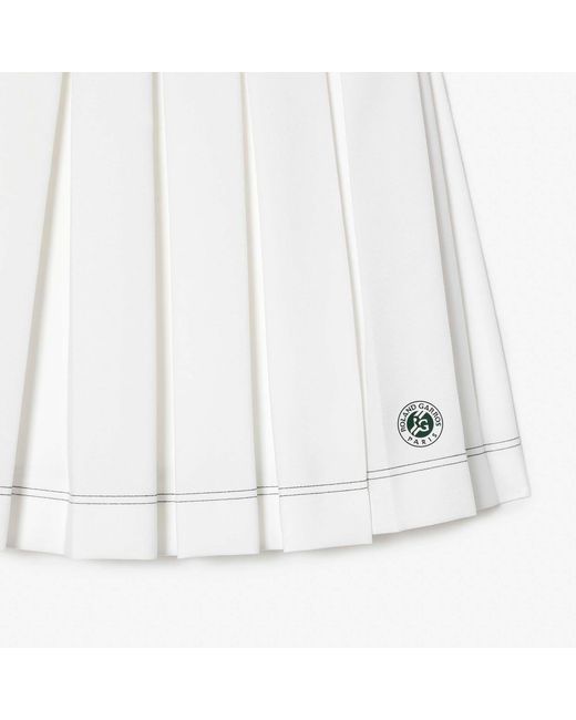 Lacoste Natural Solid Color Pleated Skirt