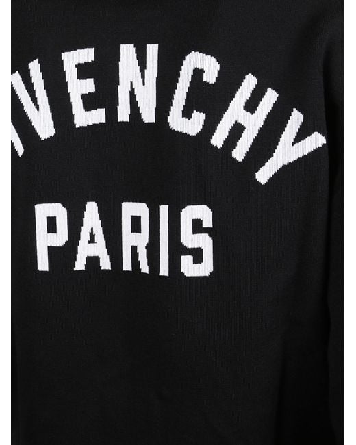 Givenchy Black Logo-Intarsia Knitted Jacket for men