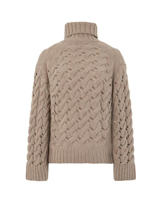 P.A.R.O.S.H. Brown Turtleneck Sweater