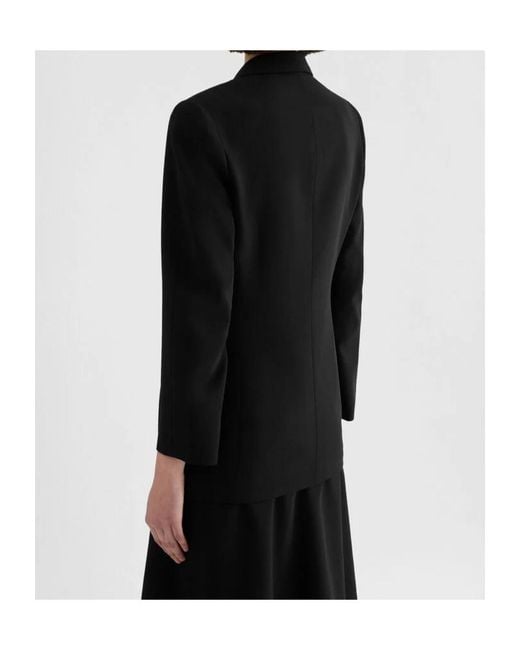 Jil Sander Black Wool Sablé Tailored Jacket