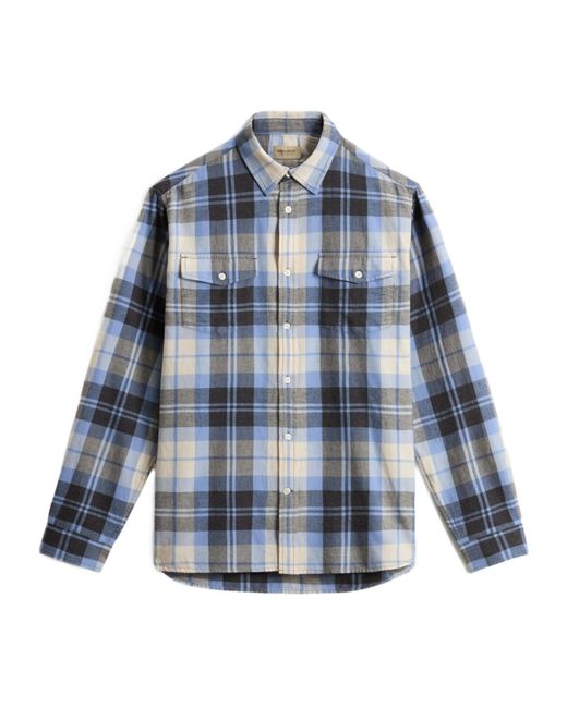 Woolrich Blue Checked Pocket Shirt for men