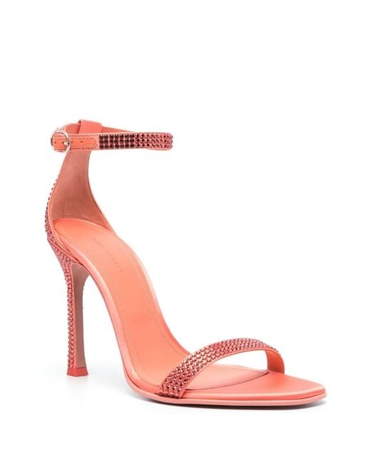 AMINA MUADDI Pink 115Mm Kim Crystal-Embellished Sandals