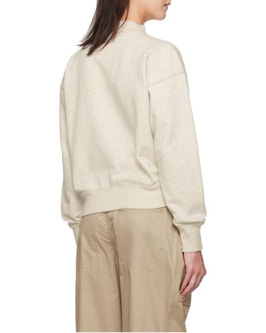 Isabel Marant White Isabel Marant Étoile Moby High Neck Logo Sweatshirt