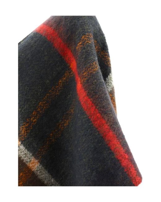 Barbour Multicolor Checked V-Neck Cape
