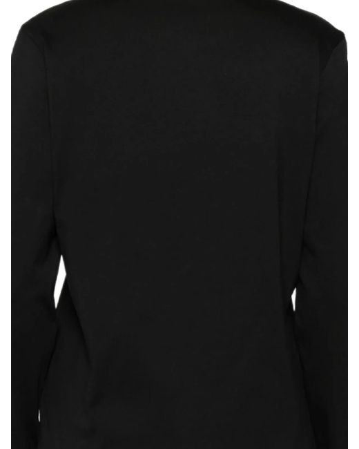 Moncler Black Logo-Patch Long-Sleeve Top