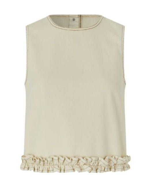 Baum und Pferdgarten Natural Ruffled Hem Sleeveless Top