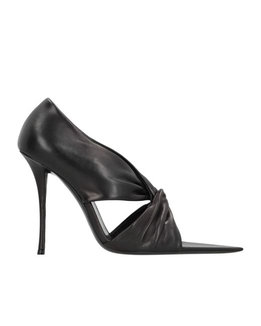 Saint Laurent Black Malika Heeled Sandal