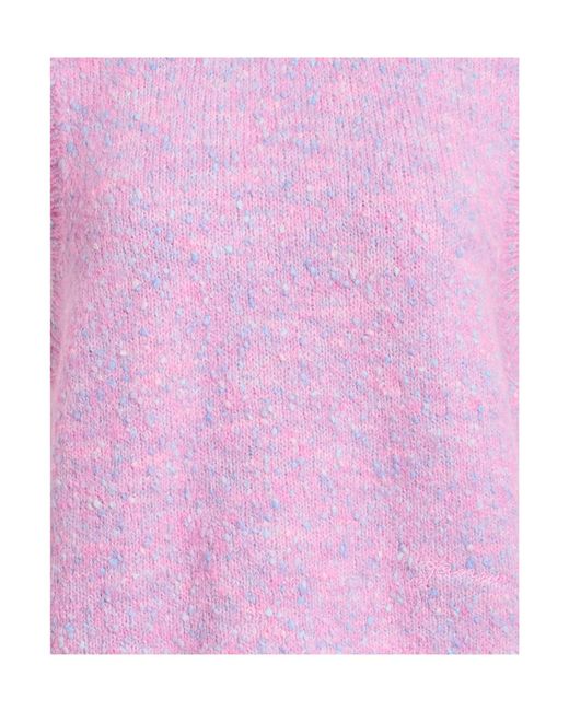 Ganni Pink Fashion Sleeveless Crew Neck Knit Tank Top
