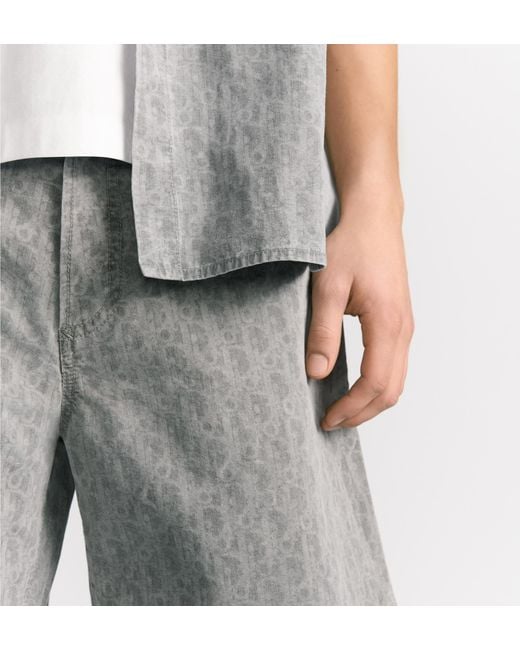 Dior Homme Oblique Bermuda Shorts in Gray for Men | Lyst
