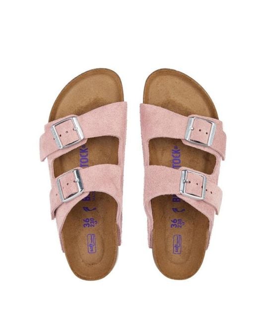 Birkenstock Pink Logo Slippers