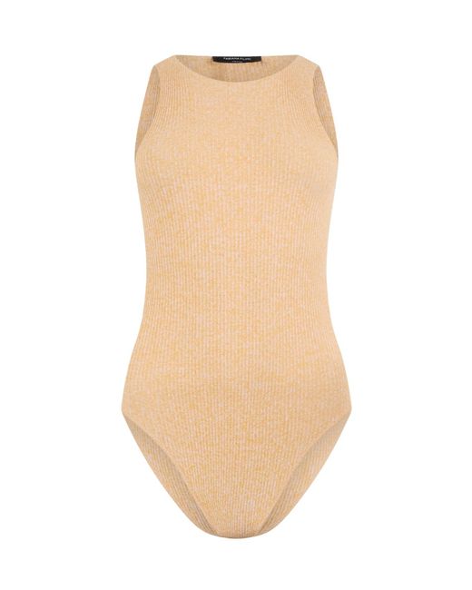 Fabiana Filippi White Elegant Nude Body With Thin Straps