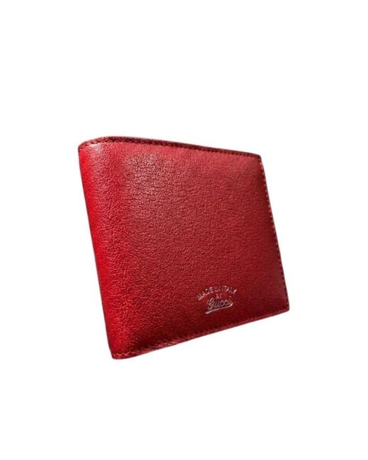 Gucci Red Lira Bi-Fold Wallet for men