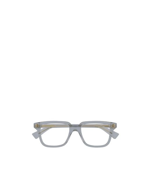 Bottega Veneta White Eyewear Square Frame Glasses for men
