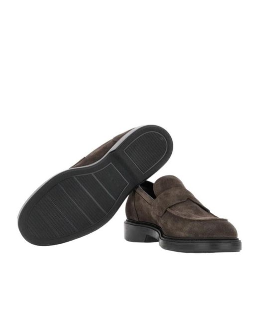 Hogan Brown H704 Loafers for men