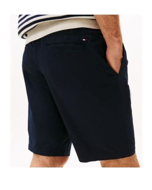 Tommy Hilfiger Blue Drawstring Elastic-Waist Shorts for men