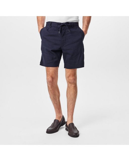 Boss Blue Slim-Fit Simple Shorts for men