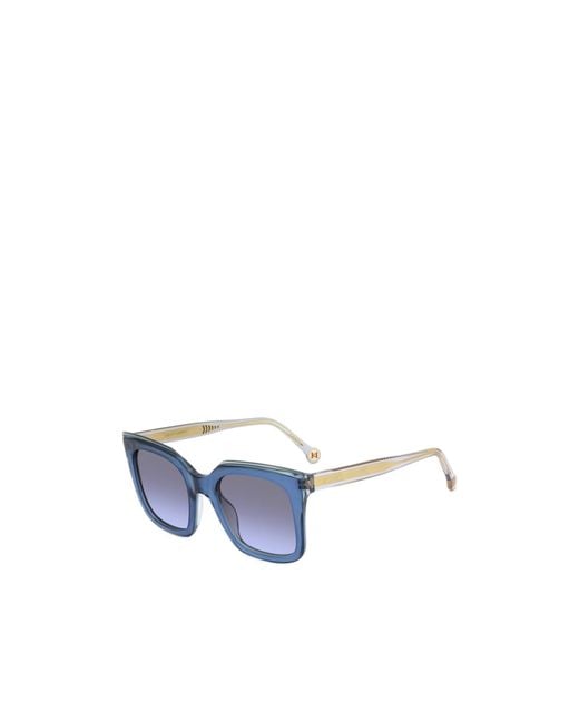Carolina Herrera Blue Square Frame Full Rim Sunglasses