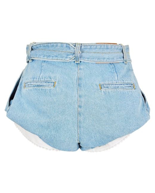 Magda Butrym Blue Denim Shorts