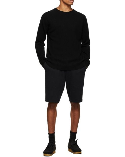Sunspel Black Crew-Neck Sweater for men
