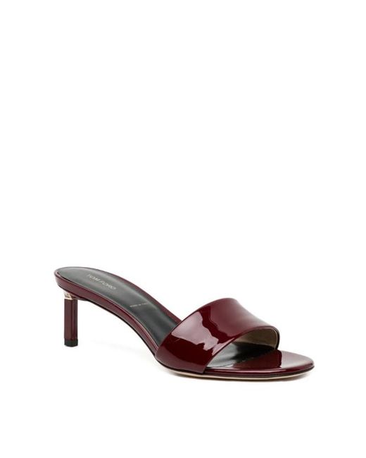 Tom Ford Brown 60Mm Square Heel Sandals