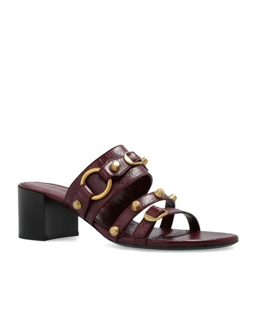 Balenciaga Brown Heeled Mules