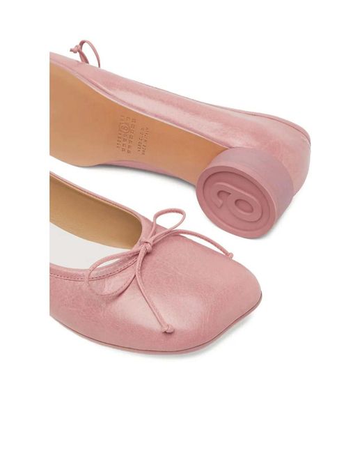 MM6 by Maison Margiela Pink Anatomic Numeric Ballerinas