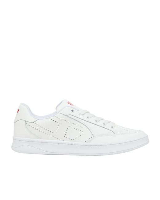 DIESEL White S-Dakota Low-Top Sneakers for men