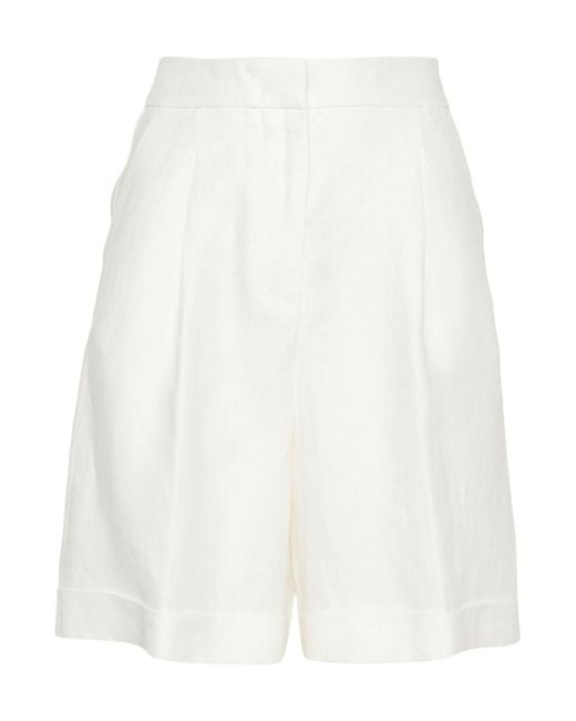 Peserico White High-Rise Shorts