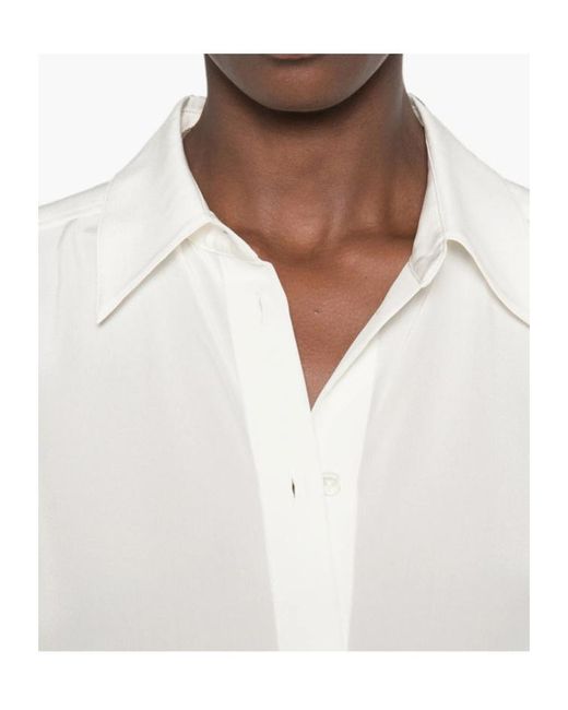 Totême White Totême Satin Crepe Shirt