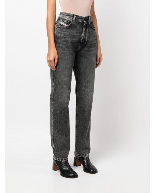 DIESEL Gray 1956 Straight-Leg Jeans