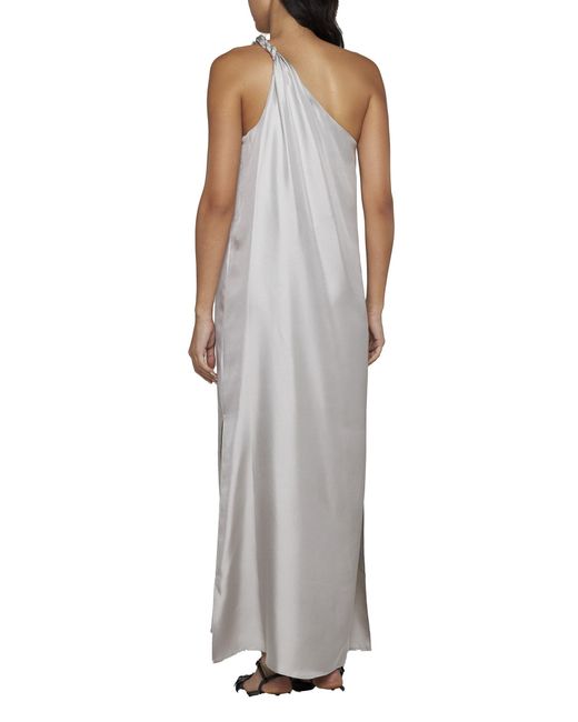 Loulou de Saison White Adela Silk Maxi Dress