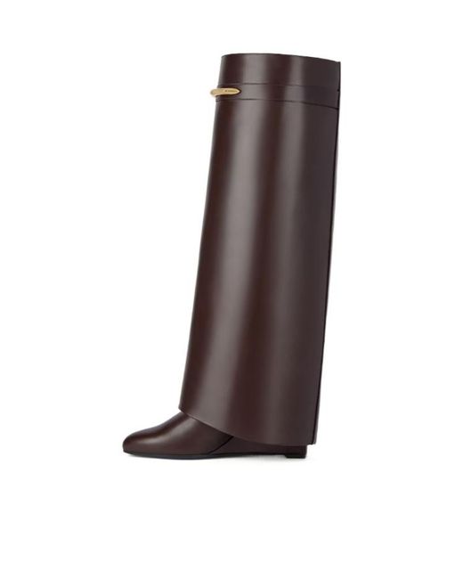 Givenchy Brown Shark Pointed Toe Boots
