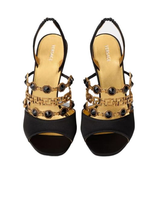 Versace Multicolor Gemma Satin Sandals 90 Mm
