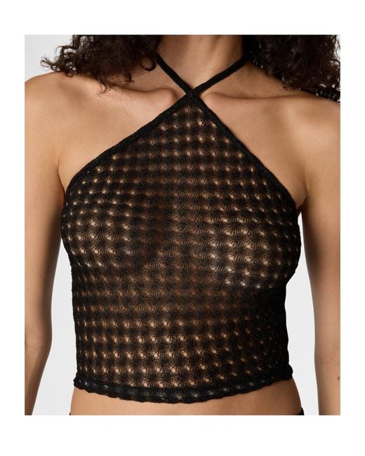 Missoni Black Haut En Dentelle À Dos Nu