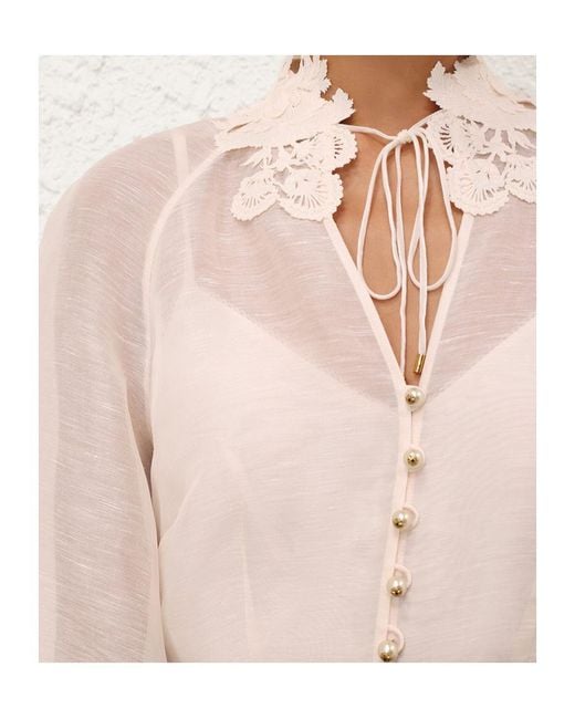 Zimmermann Natural Rebellion Collared Blouse