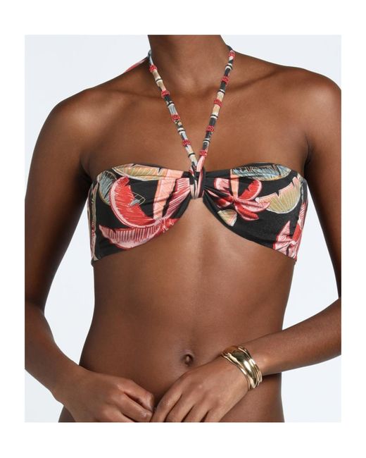 Farm Rio White Lace-Up Bikini Top