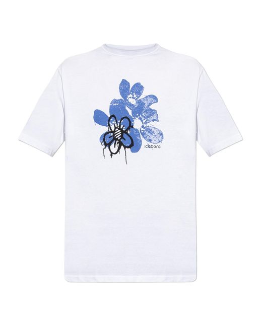 Iceberg White Short-Sleeved T-Shirt for men